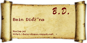 Bein Diána névjegykártya